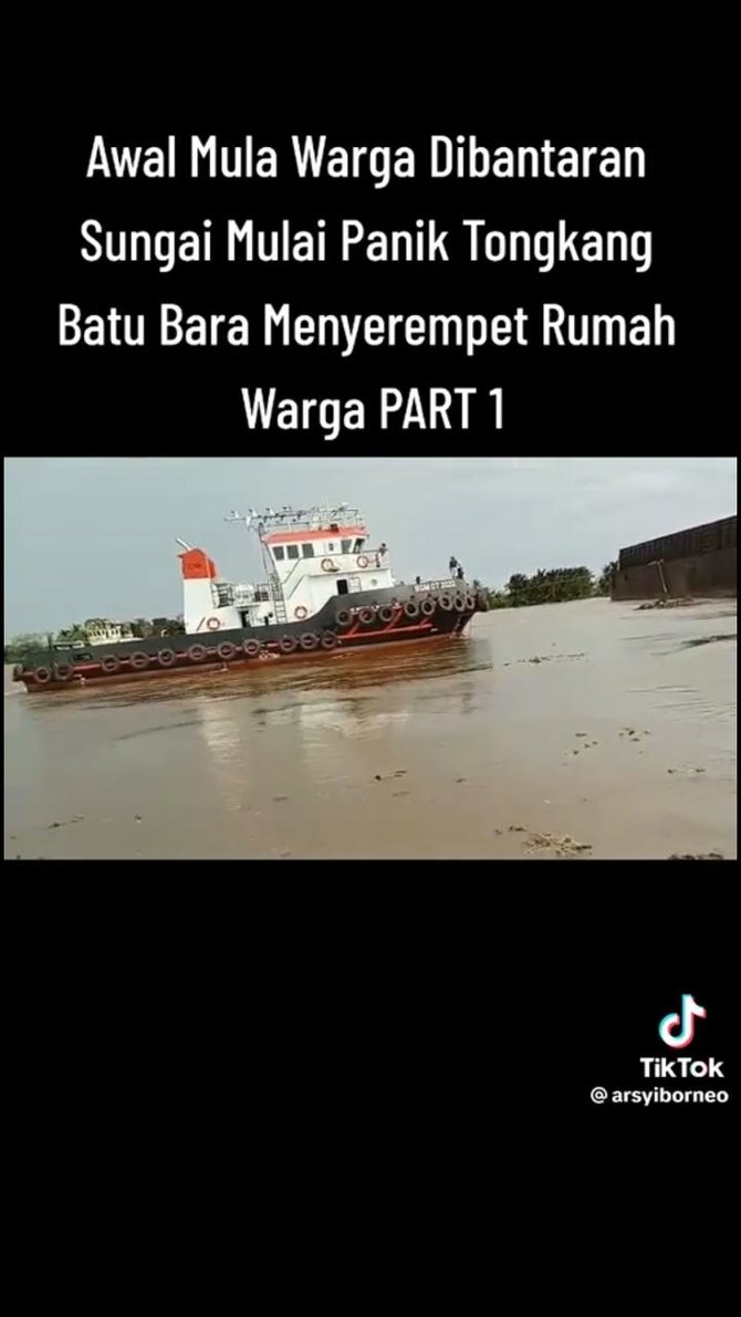 detik detik kapal tongkang serempet rumah warga diwarnai tangisan