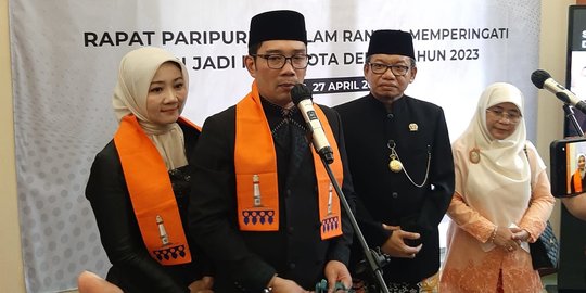 Hadiri Perayaan Hari Jadi Depok ke-24, Ridwan Kamil Pamitan ke Warga