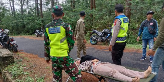 Satu Keluarga Kecelakaan Gara-Gara Matikan Mesin Motor di Turunan Galunggung