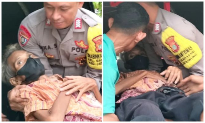 kakek diduga dibuang anak kandung di pinggir jalan jatiuwung tangerang