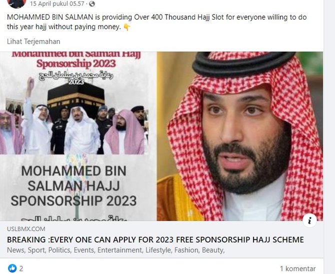 waspada penipuan berkedok haji gratis dari putra mahkota arab saudi