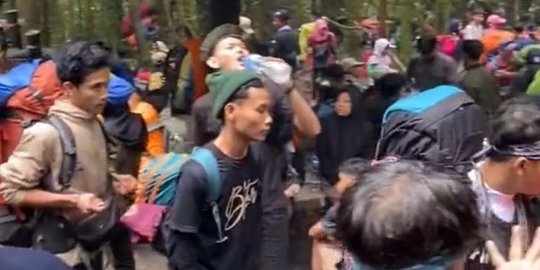 Tak Hanya di Kota, Begini Momen Macet di Gunung Gede Pangrango