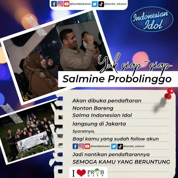 wali kota probolinggo ajak warga nobar langsung penampilan salma indonesian idol 2023