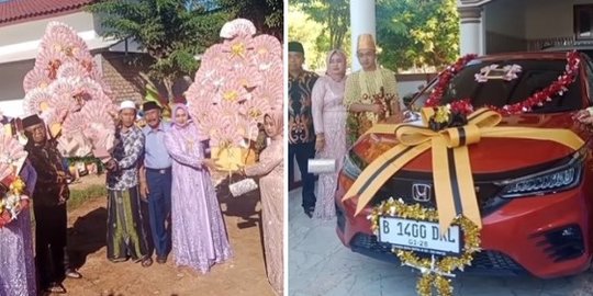 Pria Madura Beri Seserahan Buket Uang dan Mobil Mewah untuk Istri, Banjir Komentar