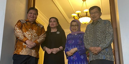 Temui JK, Airlangga Lapor Perkembangan Koalisi Golkar di Pemilu 2024