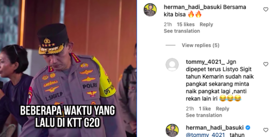 Pak Bhabin Komen di Sosmed Kapolri, Isinya Kocak Singgung Pangkat & Gaji