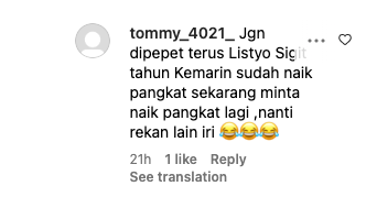 pak bhabin komen di sosmed kapolri isinya kocak singgung pangkat amp gaji