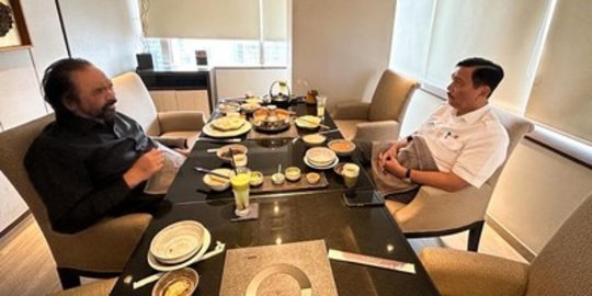 Di Depan Luhut, Surya Paloh Tegaskan Tak Goyah Dukung Anies Capres