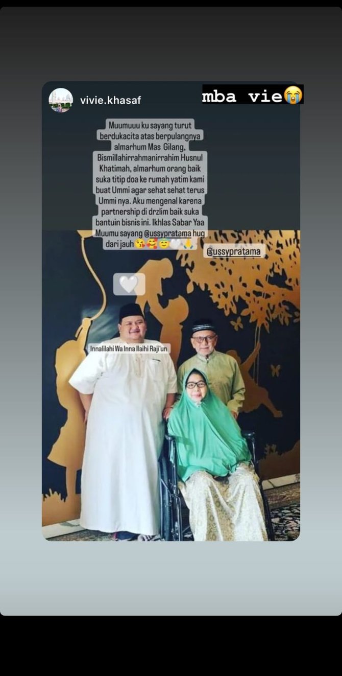 ussy sulistiawaty berduka