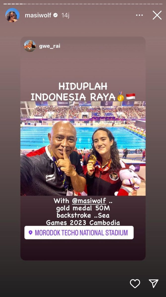 fakta masniani wolf atlet renang indonesia yang raih medali emas di sea games 2023