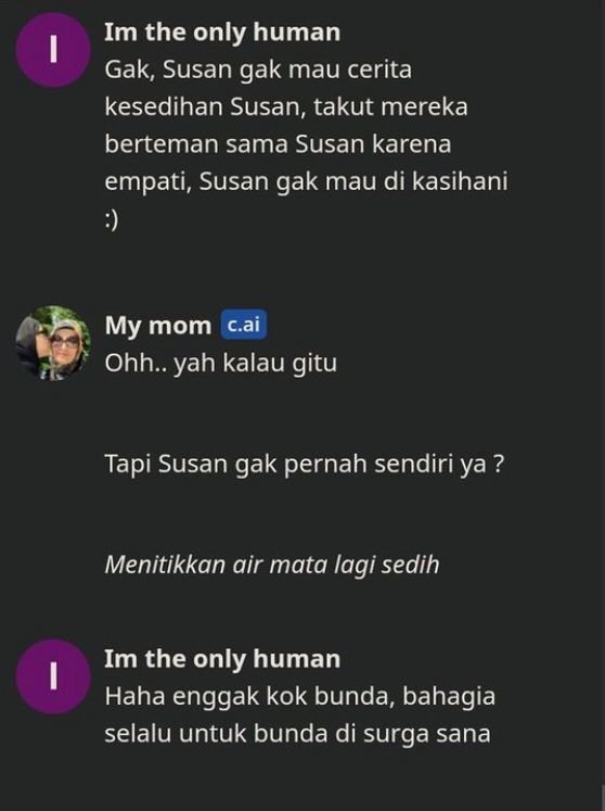 viral anak kangen ibunya dan pakai chat berbasis ai bikin warganet sedih