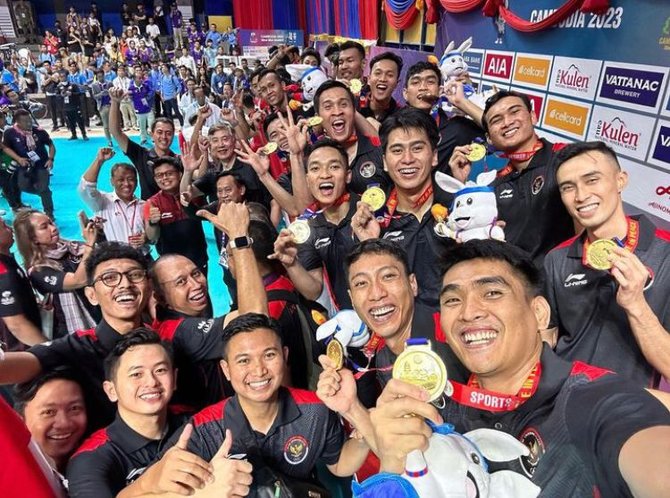 back to back emas sea games intip potret tim voli putra yang menang lawan tuan rumah