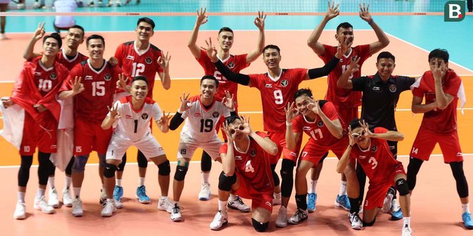 Euforia Timnas Voli Putra Indonesia Catatkan Hattrick Emas SEA Games