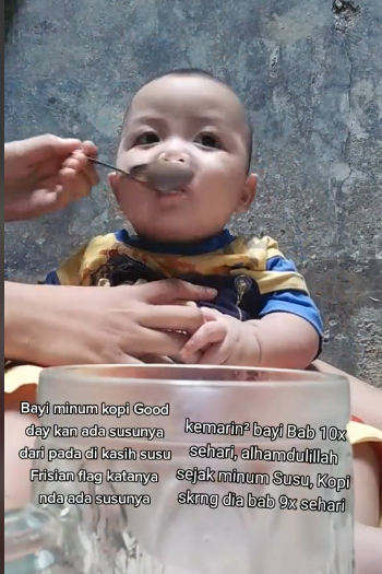 viral video balita minum kopi kemasan tuai kritikan