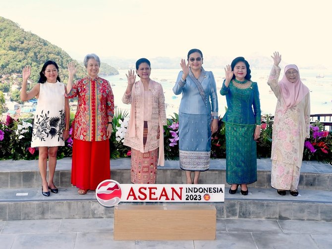 iriana jokowi ajak ibu negara pemimpin asean keker pesona labuan bajo