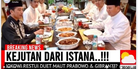 CEK FAKTA: Jokowi Restui Duet Prabowo-Gibran di Pilpres 2024?