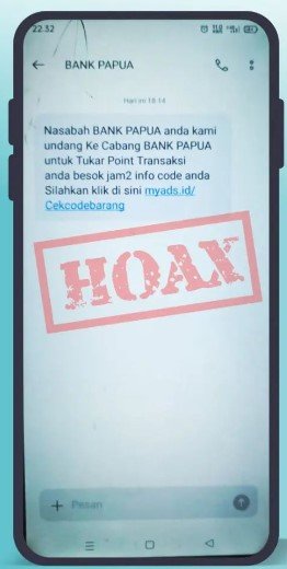 waspada penipuan lewat sms isinya program tukar point transaksi bank papua