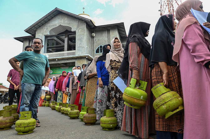 elpiji 3 kg langka di aceh