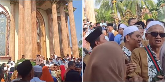 Pria Ini Berangkatkan Umrah Sekampung, Halaman Rumah Mewahnya Ramai Dikunjungi