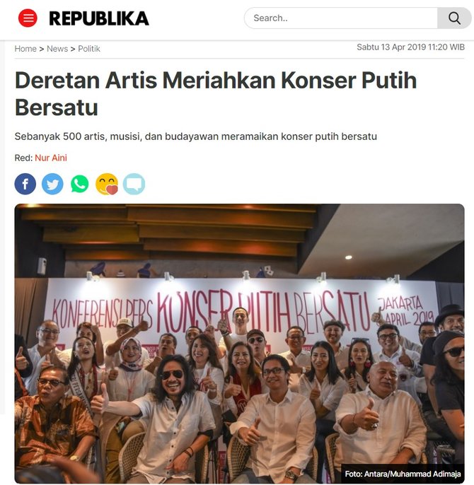 cek fakta artis ibu kota deklarasi dukung anies capres 2024