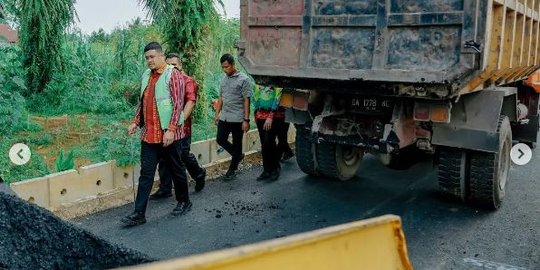 Dilakukan Asal-Asalan, Bobby Nasution Marah saat Tinjau Pengaspalan Jalan di Medan