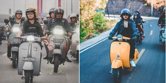 Intip Potret Kece Sintya Marisca saat Riding Vespa, Punya Komunitas Sendiri