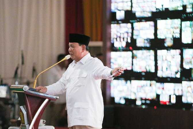 prabowo subianto di hut partai gerindra