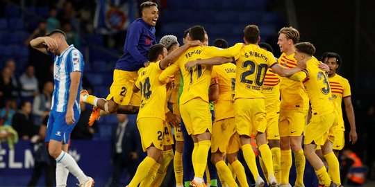 Tekuk Espanyol, Barcelona Juara La Liga Spanyol