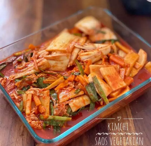 kimchi sawi putih vegetarian