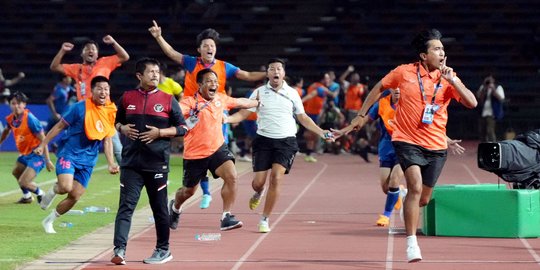 Foto: Ini Selebrasi Provokatif Thailand di Bench Timnas Indonesia yang Picu Keributan