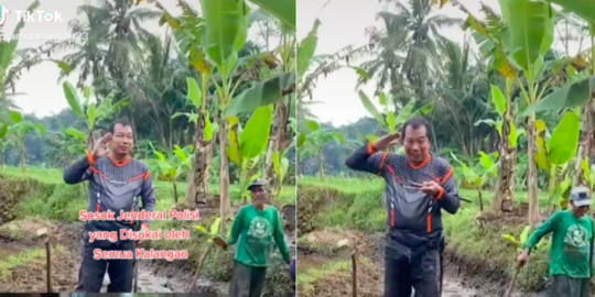 Gaya Pensiunan Jenderal Polisi Saleh Pegang Tongkat Dulu & Sekarang 'Jangan Sombong'