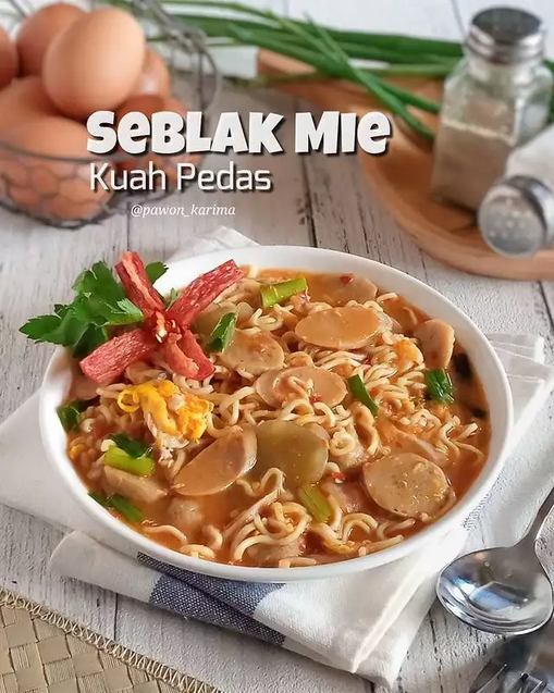 seblak kuah pedas mi