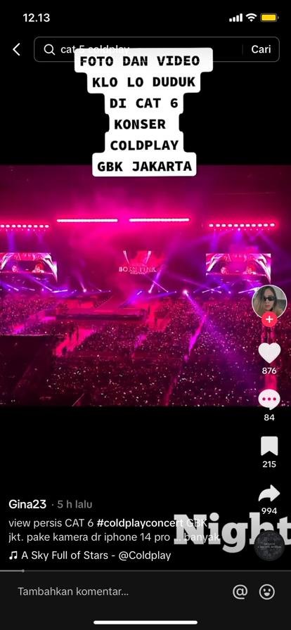 begini kira kira view tempat duduk nonton konser coldplay per kategori