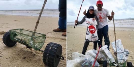 Bersihkan Sampah Pantai di Hari Ultah Pernikahan, Aksi Pasangan Ini Banjir Pujian