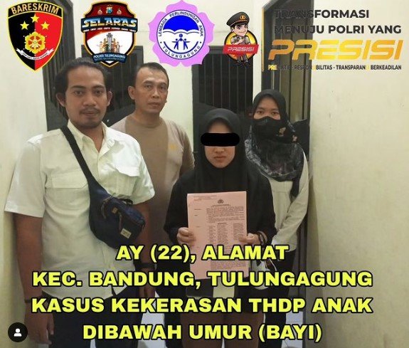 perempuan muda di tulungagung lakukan hal keji pada bayi hingga meninggal dunia