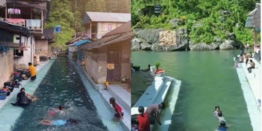 Penampakan Sungai di Pekarangan Rumah Warga, Lokasinya Ada di Pulau Seram