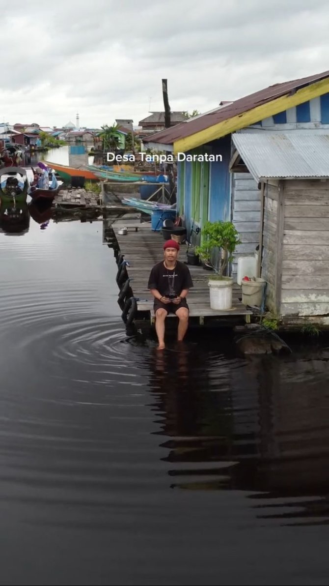 unik ini potret desa tanpa daratan di kalimantan timur yang viral di tiktok