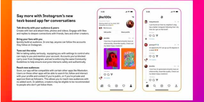 Instagram Siapkan Aplikasi Mirip Twitter, Bisa Posting Teks Hingga 500 Karakter