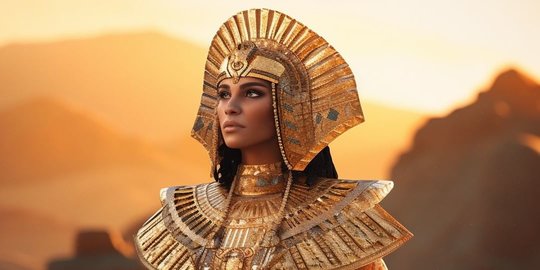 Foto Ilustrasi Cantiknya Cleopatra Versi AI, Ada yang Berkulit Hitam