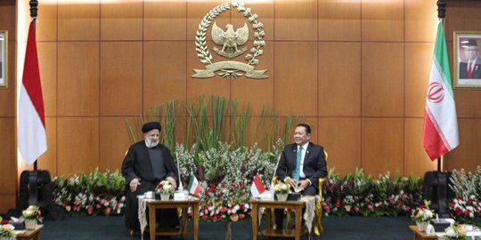 Bomsoet Terima Kunjungan Presiden Iran di Gedung MPR RI