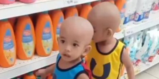 Bikin Gemas, Video Anak Kembar Didandani Bak Upin Ipin Ini Curi Perhatian