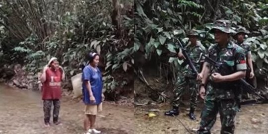 Warga Entikong Lewati Hutan Belanja ke Malaysia, Begini Reaksi Kepergok TNI Berjaga