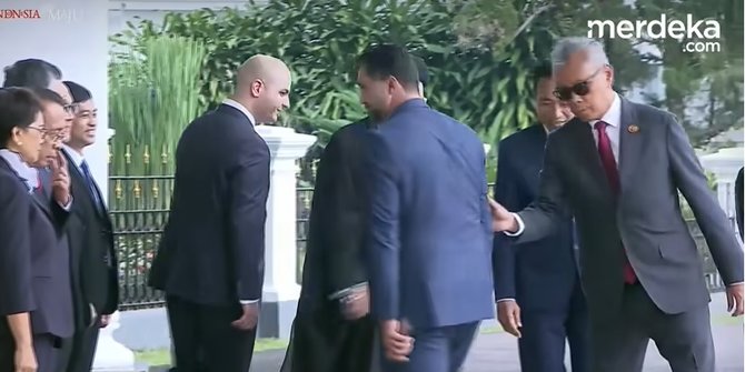 momen kedatangan presiden iran