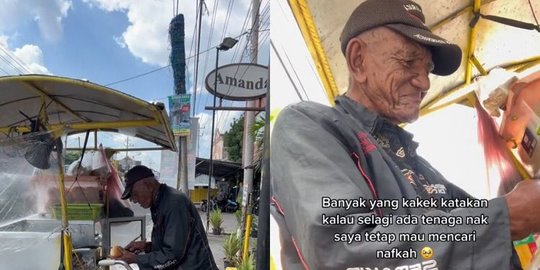 Berusia 81 Tahun dan Tetap Jualan Burger, Begini Ekspresi Kakek saat Dapat Bantuan