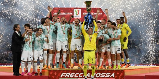 Selebrasi Inter Milan Sukses Juara Coppa Italia