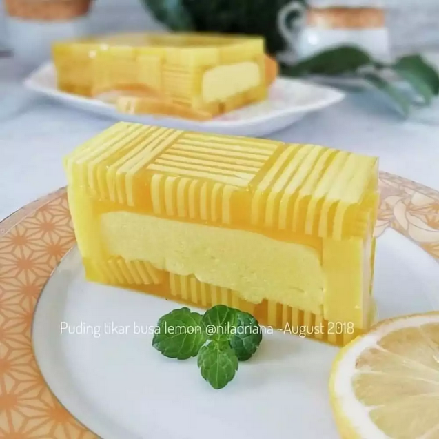 puding tikar busa lemon