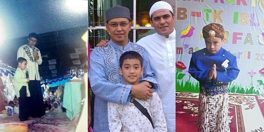 7 Foto Lawas Masa Kecil Abidzar Al Ghifari, Ganteng dan Lengket Banget sama Alm Uje