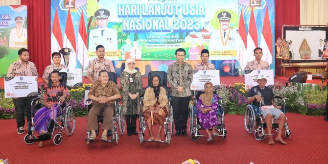 Dihadiri Wagub, Peringatan Hari Lansia Nasional Tingkat Jatim di Kota Pasuruan Meriah