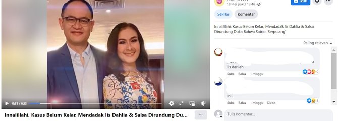 cek fakta hoaks suami iis dahlia meninggal dunia