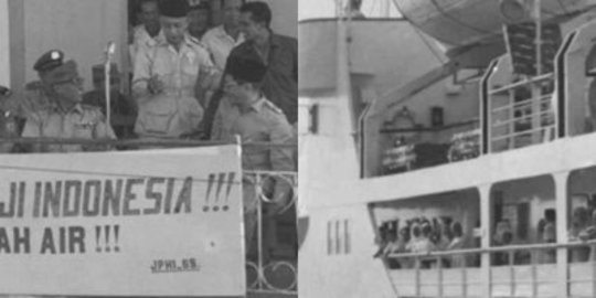 Penampakan Jemaah Haji Kembali ke Tanah Air Tahun 1965, Lewat Jalur Laut di Palembang